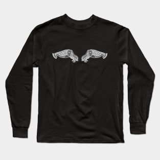 Cuttlefish in Love - cool cuttlefish design - dark colors Long Sleeve T-Shirt